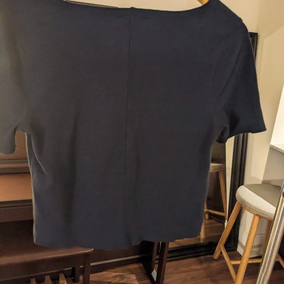 J. CREW Navy Cropped Cardigan (Size M) - Picture 3 of 6